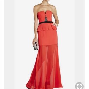NWT BCBG Caitlyn Peplum Gown, Size 2